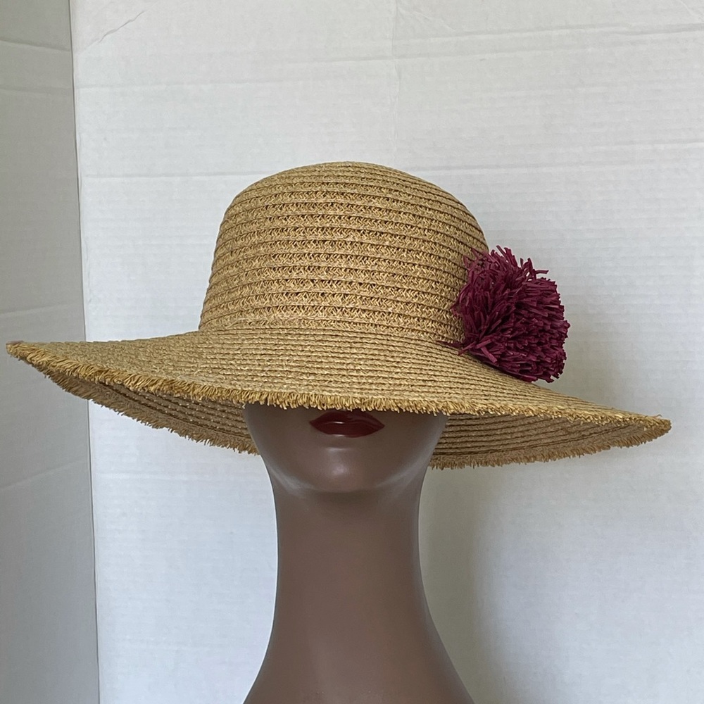 SALE -VINTAGE Wide Brim Straw Hat